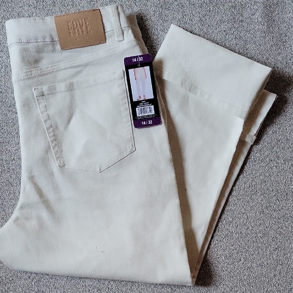 Frye Off-Cream Denim Pants Size14 - Picture 6 of 9